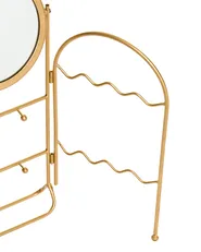 Jewellery Stand with Mirror PIROU Gold_997242