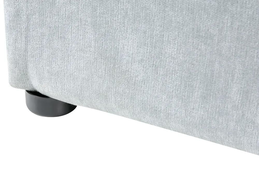 Lit ottoman QUILLIEN Tissu chenille Bleu clair 160 x 200 cm_989858