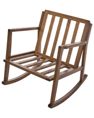 Rocking Chair KJEVIK Wood Brown/ Light Beige_1070518