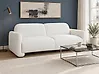 Sofa 3 Seater SALAND Fabric White