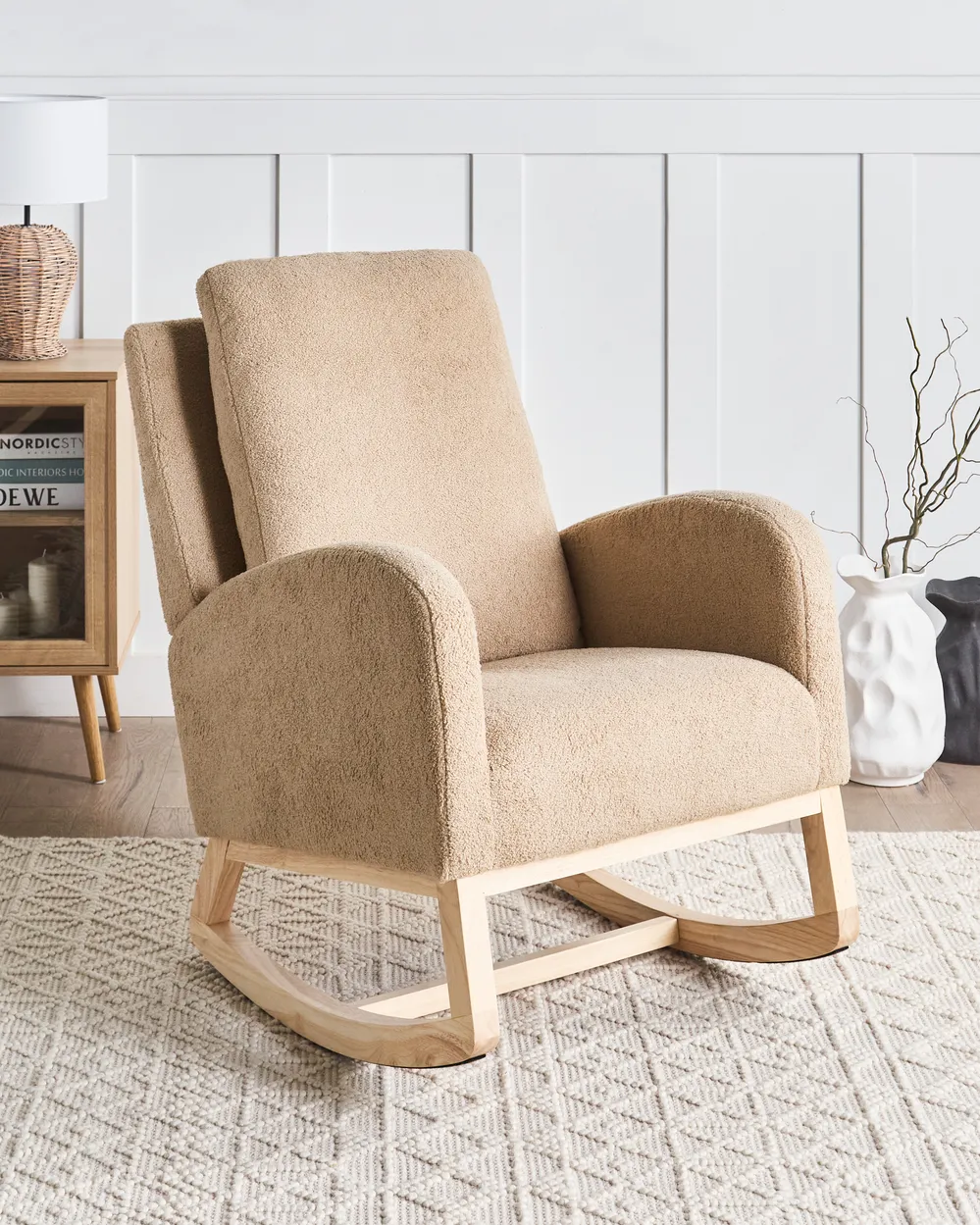 Schaukelsessel ALSTA Bouclé Beige