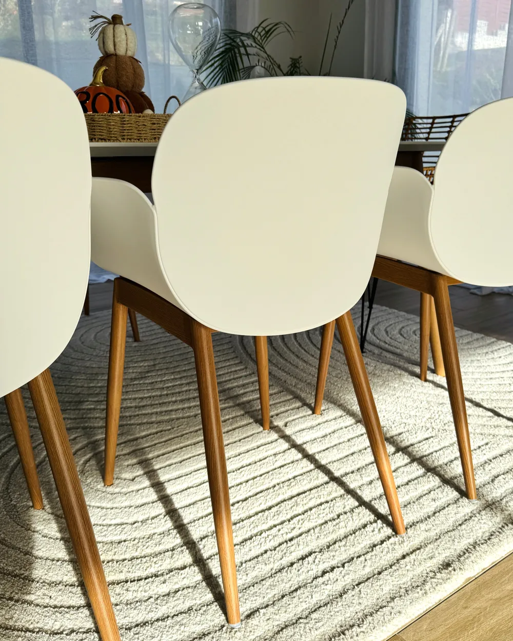 Set of 2 Dining Chairs ABILENE White_1034269