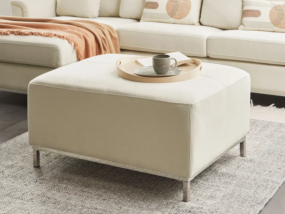 Ottomane OSLO Stoff Beige