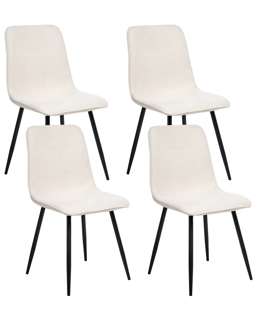 Esszimmerstuhl 4er Set TUSCOLA Stoff Hellbeige