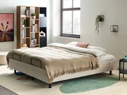 Verstellbares Bett ohne Kopfteil Stoff CASTELLAN 180 x 200 cm Hellbeige_952219