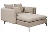 Chaiselongue CHARMES Stoff Taupe