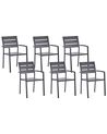Gartenstuhl 6er Set VERNIO Schwarz