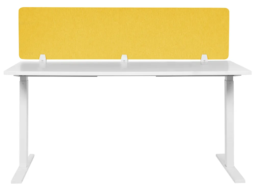 Desk Screen WALLY 180 x 40 cm Yellow_853257