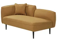 Linksseitige Chaiselongue CHEVANNES Bouclé Senfgelb_942292
