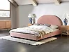 Bett mit Lattenrost Bouclé VAUCLUSE 160 x 200 cm Pastellrosa