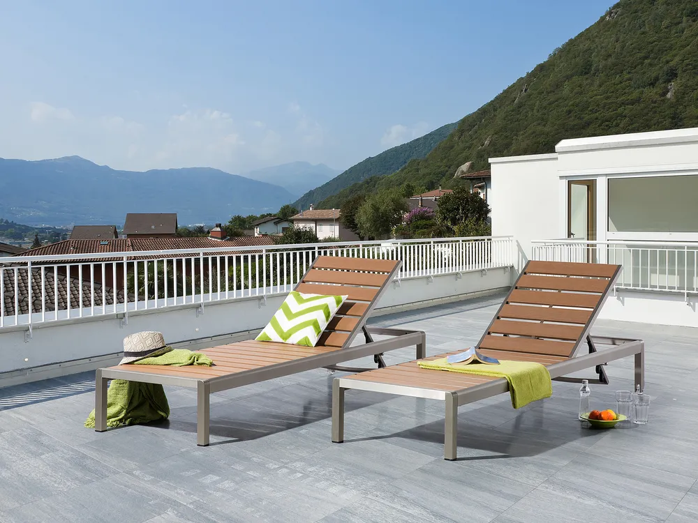 Sonnenliege NARDO mit Relaxfunktion Metall Braun