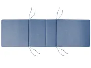 Sun Lounger with Cushion JAVA PREMIUM Reclining Acacia Wood Blue_1070448