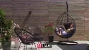 Hängesessel ARSITA Polyrattan Grau_896534
