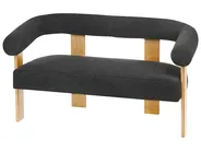 Sofa Set ILBRO Bouclé Schwarz / Hellbraun_985047