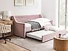 Ausziehbett Samtstoff MONTARGIS 90 x 200 cm Rosa