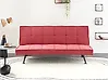 Schlafsofa 2-Sitzer HASLE Stoff Rot