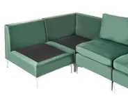 Modular Corner Sofa 4 Seater EVJA Velvet Green Left Hand_789543