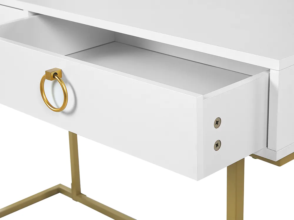 Konsolentisch WESTPORT 115 cm 50 cm mit Schubladen Weiß / Gold_802574