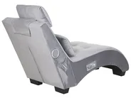 Chaiselongue SIMORRE mit Bluetooth-Lautsprecher Samtstoff Grau_794359