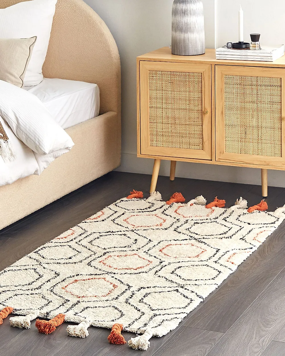 Teppich HAJIPUR Beige 80 x 150 cm Baumwolle_1183653