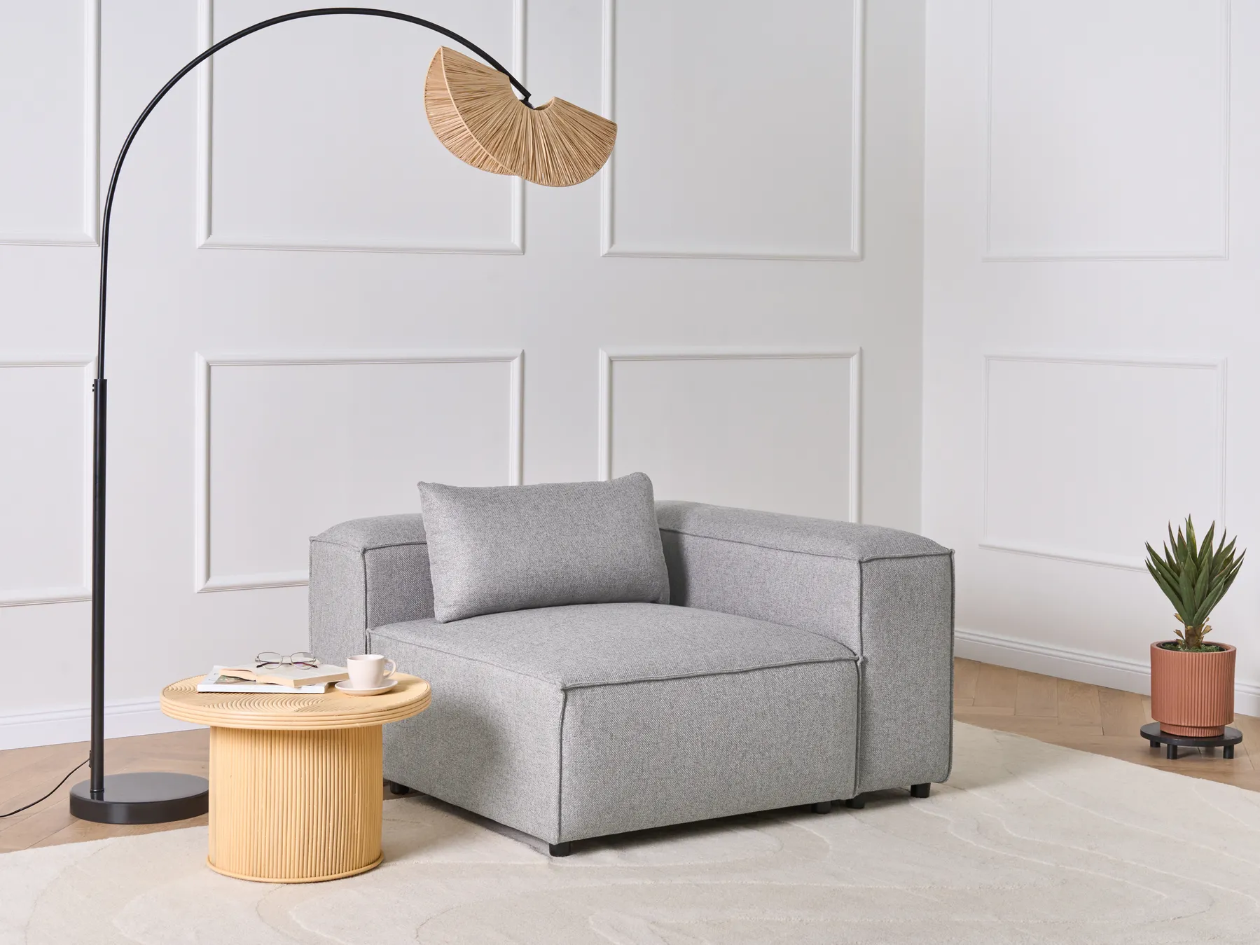 Corner Seat BRANDE Grey Symmetrical_1003453