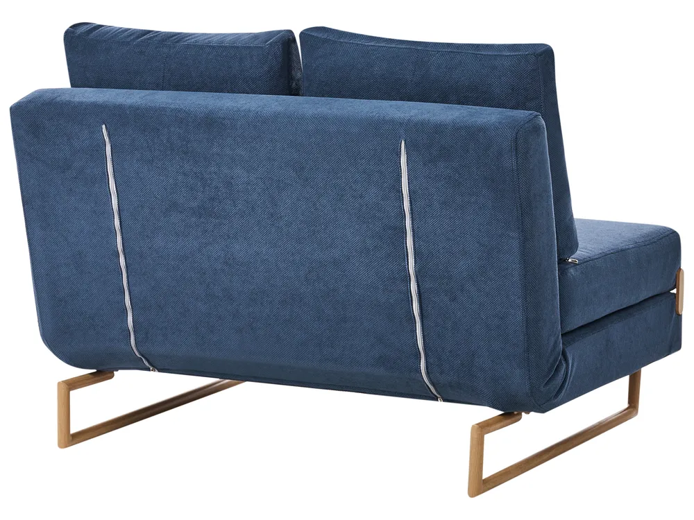 Sofa Bed 2 Seater JERSLEV Fabric Blue_1012009