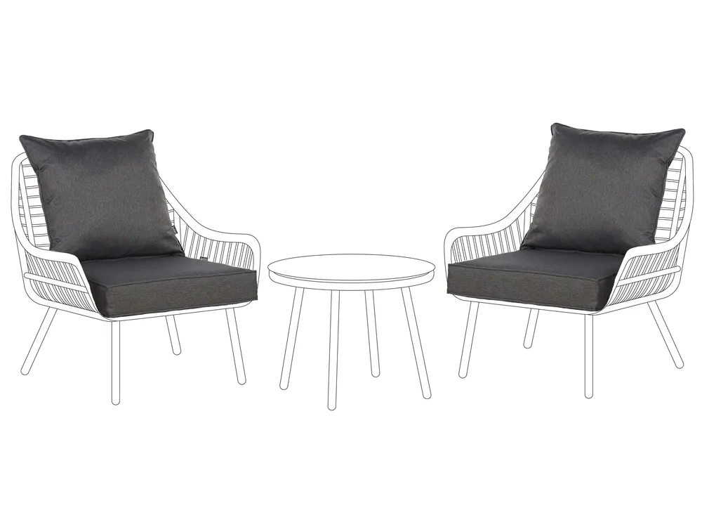 Outdoor Cushion Cover Set LAURETO Dark Grey
