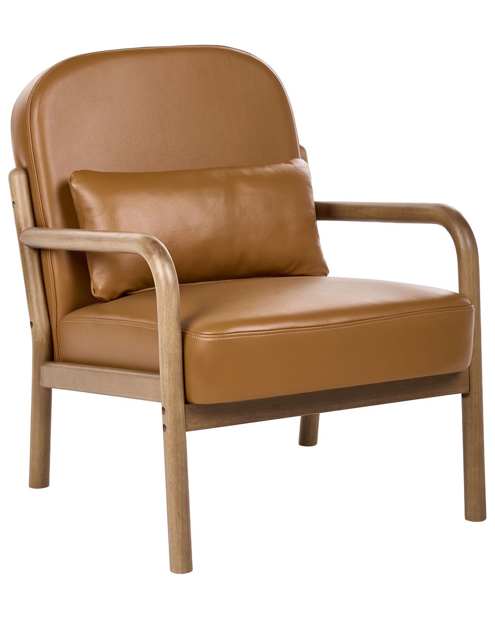 Fauteuil SELDE Leer Goudbruin