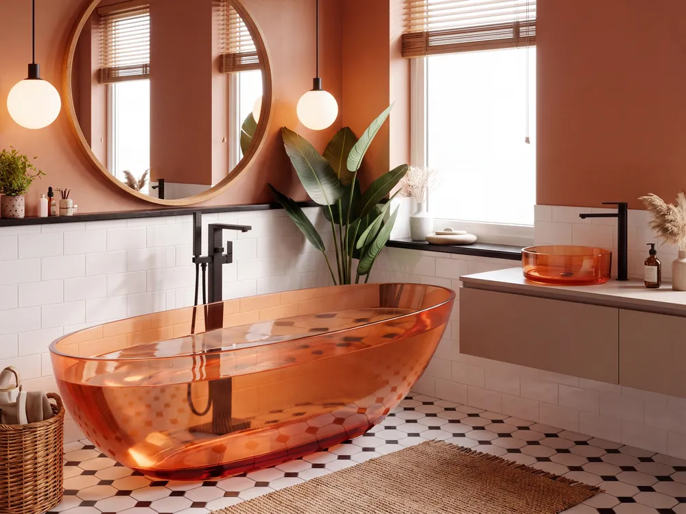 Freestanding Bathtub BLANCARENA 1700 x 780 mm Light Red_1149634