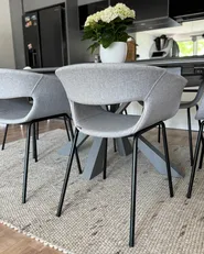 Set of 2 Dining Chairs ELMA Light Grey_991836