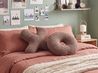 Dekokissen 2er Set HESPERIS Bouclé Braun Ohne Muster