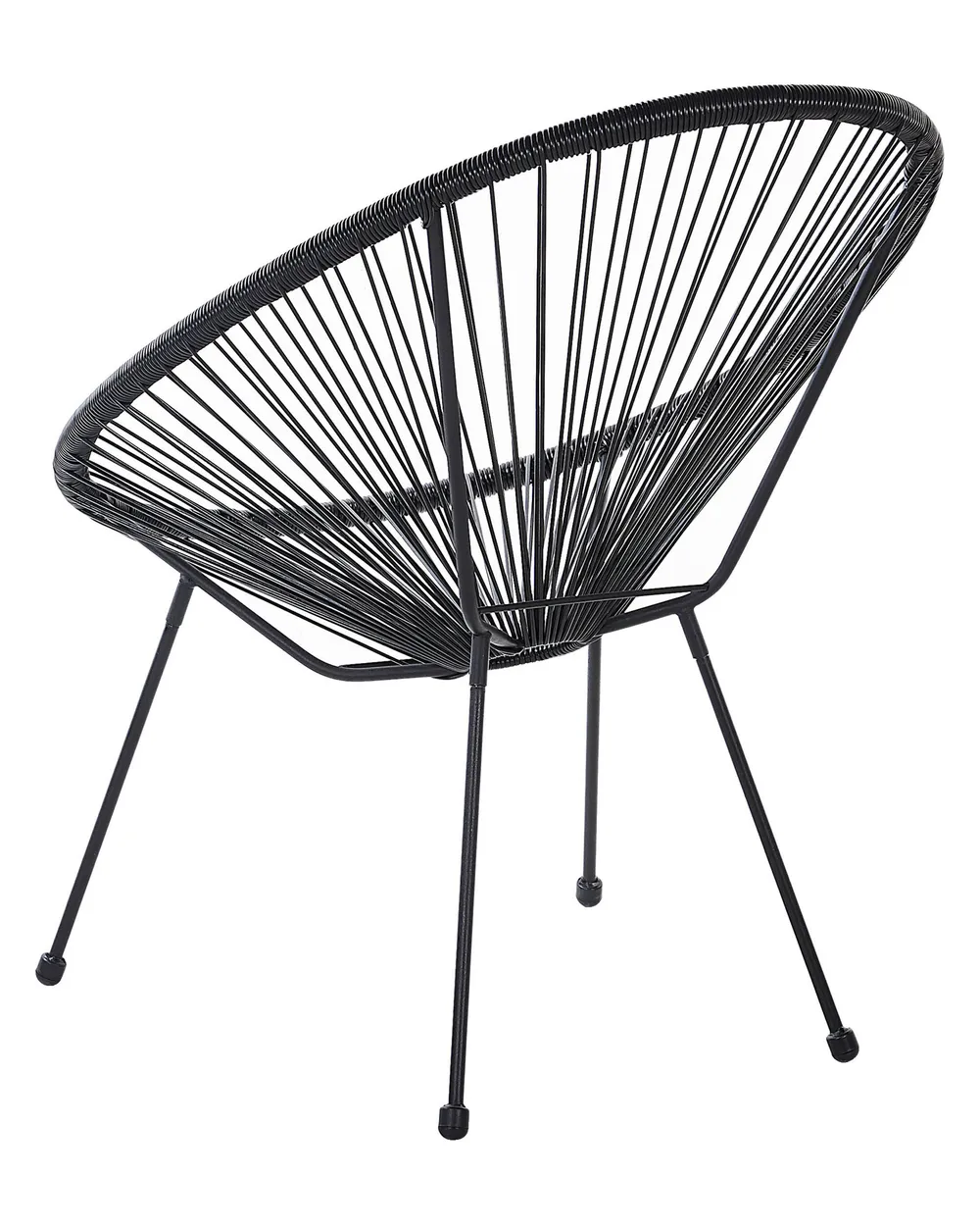 Gartenstuhl ACAPULCO II Polyrattan Schwarz_795151