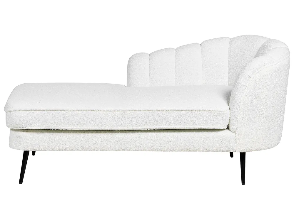 Rechtszijdige chaise longue ALLIER Bouclé Gebroken wit_887295