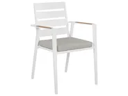 Gartenmöbel Set 4-Sitzer MALETTO/TAVIANO inkl. Kissen Metall Marmor Optik Grau_923071