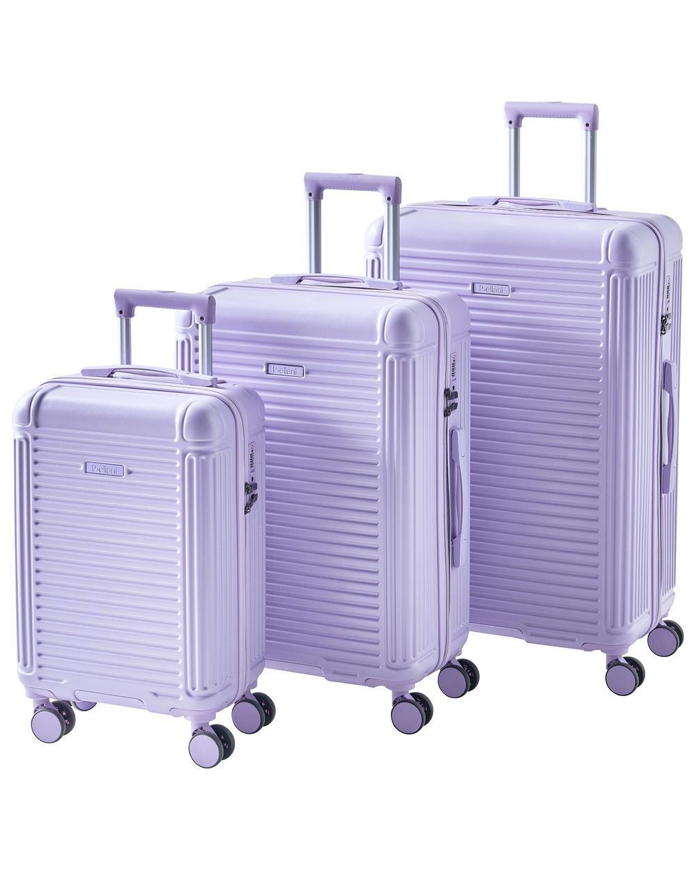 Set of 3 Hard Shell Suitcases MYNTIS Violet