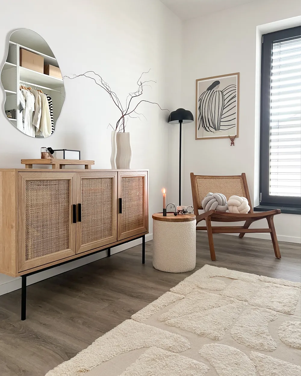 Teppich DIYADIN Beige 140 x 200 cm Baumwolle_888029