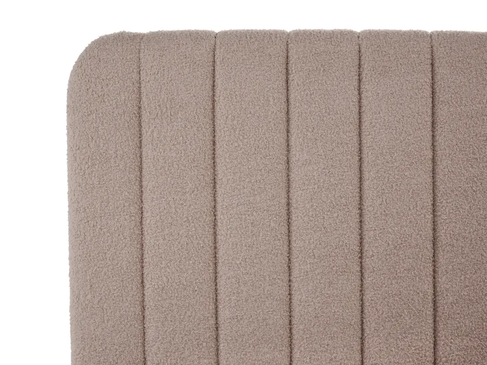 Bett mit Stauraum LUNAN Bouclé Taupe 180 x 200 cm_1048589