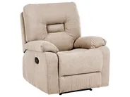 Manual Recliner Living Room Set 6 Seater BERGEN Fabric Beige_1064900