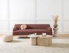 Sofa 3-Sitzer SOSJO Stoff Burgunderrot