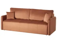 Sofa Bed 3 Seater EGGE Velvet Golden Brown_1020958