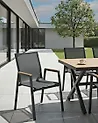 Gartenstuhl 4er Set TIANO Metall Schwarz