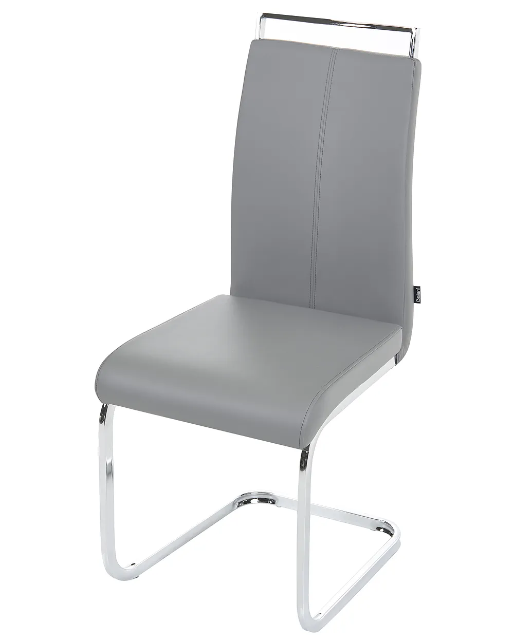 Set of 2 Dining Chairs GREEDIN Faux Leather Grey_1156901