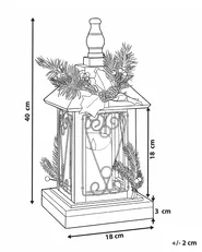 LED Laterne SAIMA 40 cm Weihnachtsmotiv Dunkelbraun_1028205