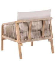 Gartensessel mit Ottomane SUMBA Akazienholz Hellbraun_1086826