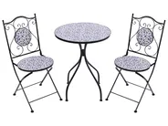Bistro Set klappbar CAMPRENA Metall Schwarz_1025534