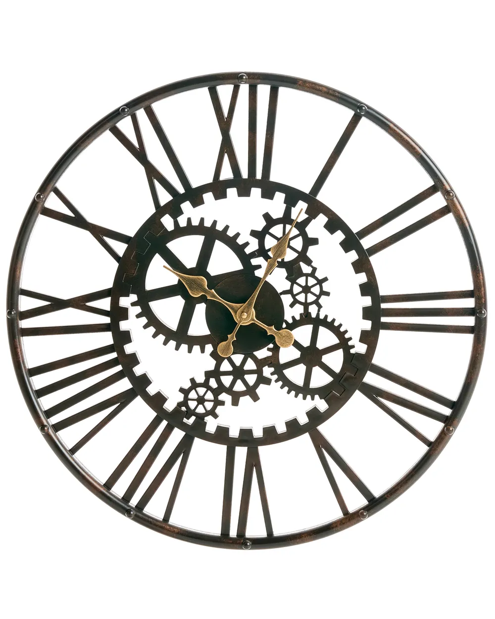 Wanduhr PETRER 60 cm Metall Schwarz