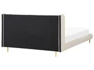 Bed Velvet FORBACH 180 x 200 cm (EU Super King) Beige_843890