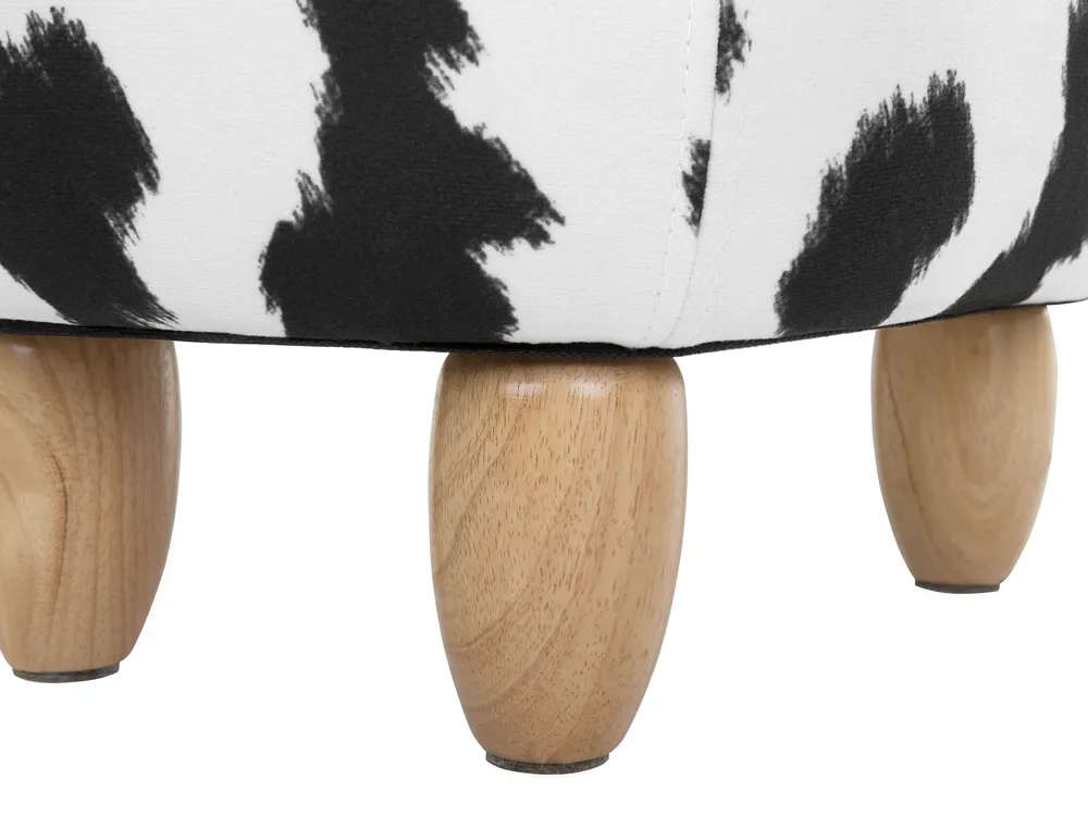Storage Animal Stool COW Cow Fabric White_752241