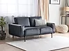 Sofa 2-Sitzer SOVIK Kunstleder Schwarz