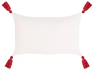 Set van 3 sierkussens XAVIA 30 x 50 cm 45 x 45 cm Wit kerstmotief_1164610